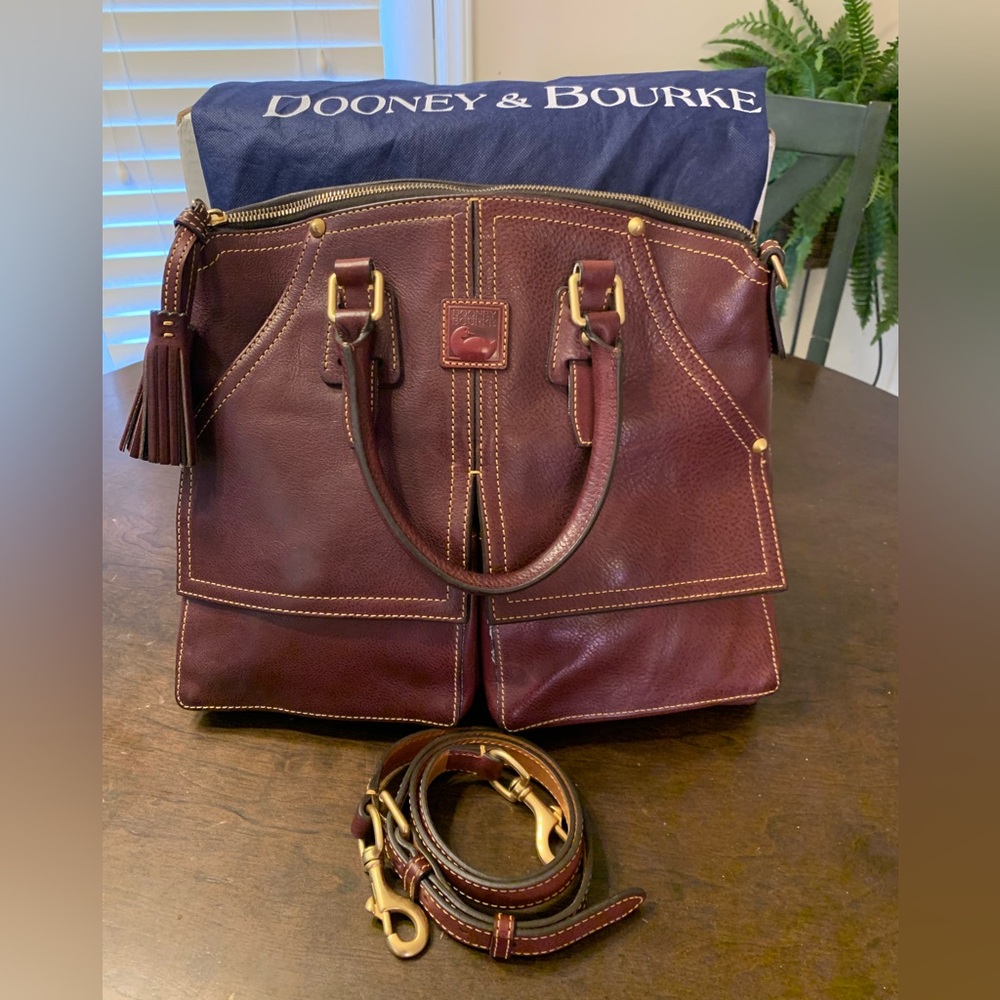 Dooney & Bourke Crimson Florentine Leather Satchel